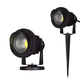 12-24V LED havelampe - 11W, sort, spyd, 800 lm, IP65