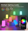 Opladelig RGB+CCT LED bord/natlampe - Bluetooth, Hvid, touch dæmpbar, IP20 indendørs