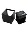 6W CUBIC PRO væglampe - IP65, sort, sløjfbar, justerbar, firkantet, op/ned, udendørs, inkl. lyskilde