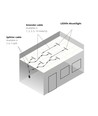 LED Sort Troldtekt Skinne 60 cm - 30W, Akustilight, Planforsænket, 24V