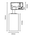 6W 3-faset Dæmpbar GU10 DimToWarm skinnespot - Sort, 1800K-3000K, Inkl. lyskilde