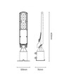 30W skumrings LED gadelampe - Skumringssensor, Ø60 mm, IP65, sort, 230V