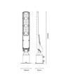 50W skumrings LED gadelampe - Skumringssensor, Ø60 mm, IP65, sort, 230V