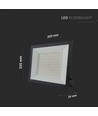 100W LED projektør - IP65, arbejdslampe, udendørs