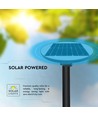 10W Solara LED havelampe med sensor - IP65, 1500lm, sort, rund, inkl. fjernbetjening og timer