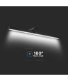 10W LED spejllampe - 153lm/W, IP65, sort aluminium, 180° lysspredning