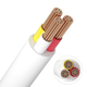 12-24V CCT kabel, hvid rund - 3 x 0,5 mm2, metervare, min. 5 meter