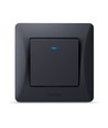 1-kanals afbryder med indikatorlys - 86x86mm, IP20, sort