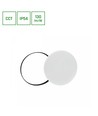 32W Nymphea Black & White Rings loftlampe - CCT, IP54, Ø32cm, 4150lm, 115 grader, hvid/sort kant