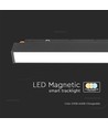 20W Smart magnetisk skinnespot, RA90 - 48V, CCT, Wi-Fi, 2100lm, sort, 58cm lang