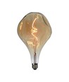E27 4W LED Filament Spiral pære - A165, Amber glas, 2700K, 250lm, Ø16,5cm