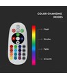5 stk. E27 6W RGBW LED pære - Med RF fjernbetjening