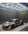 591W RA95 Hexagon LED 14 felter + ramme komplet sæt - Inkl. strømtilslutning