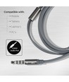 Grå høretelefoner med ledning - 3.5mm jackstik, IP20