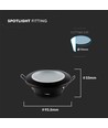VT-981 lampe GU10 - rundsort