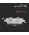 VT-11012 lampe - 2xGU10, Run, hvid