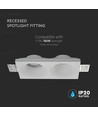 VT-11012 lampe - 2xGU10, Run, hvid
