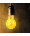 E27 4W LED pære - Spiral kultråds, rav farvet glas, 1800K
