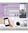 WiFi dør- og vinduessensor - Smart Home, hvid, kompatibel med Google Home og Alexa
