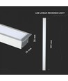 120cm 40W LED lineært indbygningsarmatur - Samsung LED chip, 120cm, sølv, 5 års garanti