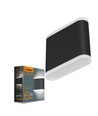 6W sort LED væglampe med op/ned lys - 660lm, IP54 udendørs, 2700K, 110lm/W, inkl. lyskilde
