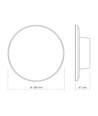 Dome 12W rund LED væglampe - IP65, CCT, sort