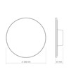 Dome 18W rund LED væglampe - IP65, CCT, hvid