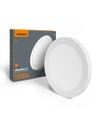 18W LED loftslampe, CCT - 103lm/W, IP21, 21,7x21,7cm, hvid kant, justerbar lyskulør, indbygget/påbygget