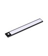 60cm 2,5W LED skabslampe med sensor - Sort, 3000K, genopladelig, PIR sensor, 5V USB