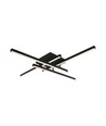 38W LED loftslampe - 85x85cm, dæmpbar, sort, 4000K, moderne design