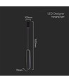 13W designer LED plafond - 1500lm, sort metal, varm hvid, inkl. lyskilde