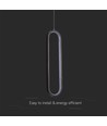 13W designer LED plafond - 1500lm, sort metal, varm hvid, inkl. lyskilde