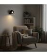 4,5W Genopladelig væglampe CCT - IP20, Rund, Mat sort, 360° roterbar, inkl. lyskilde og fjernbetjening