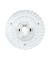 Ø17 cm / 24/18/12W LED indsats med linser - Flicker free, valgfri CCT, erstat G24, cirkelrør og kompaktrør