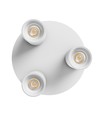 Rund loftlampe med 3 spots, GU10 - Hvid, Ø22cm, IP20 indendørs, uden lyskilde