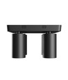 Loftlampe med 2x2 spots, GU10 - Sort, IP20 indendørs, uden lyskilde