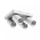 Loftlampe med 2x2 spots, GU10 - Hvid, IP20 indendørs, uden lyskilde