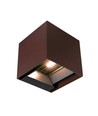 9W LED Solcelle væglampe - IP65, CCT, 3 lyskulører, PIR-sensor, cortenfarvet hus