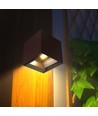 9W LED Solcelle væglampe - IP65, CCT, 3 lyskulører, PIR-sensor, cortenfarvet hus