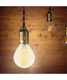E14 4W LED filament pære - P45, klar, varm hvid, 400lm
