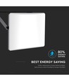 30W LED projektør CCT - 3000lm, IP65, sort, mat glas, 3-i-1 farveskift, udendørs