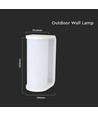 12W moderne væglampe, 140lm/W - IP65, hvid, dæmpbar, CCT, inkl. lyskilde