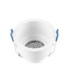 GU10 indbygningsspot - Rund, hvid, aluminium, honeycomb, anti-glare, IP20, Hul: Ø8 cm, Mål: Ø9 cm