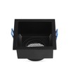 GU10 indbygningsspot, kvadratisk sort - Honeycomb anti-glare, aluminium, hul: 80x80mm