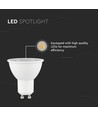 GU10 7,5W LED pære - 610lm, 38°, Samsung LED chip, varm hvid