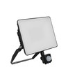 10W LED projektør med sensor - 120lm/W, sort, IP65 udendørs