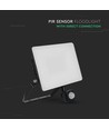 Vt-4929-Fc LED projektør 30W - med hurtig tilslutning, PIR sensor, 3000K, sort hus, 120lm/w