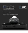 Vt-4949-Fc LED projektør 50W - hurtig tilslutning, PIR sensor, 3000K, sort hus, 120 lm/W