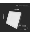50W LED projektør med Fast Connector - 120lm/W, IP65, sort, udendørs
