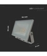 10W LED projektør, hvid - 850lm, IP65, 4000K, hvidt kabinet
